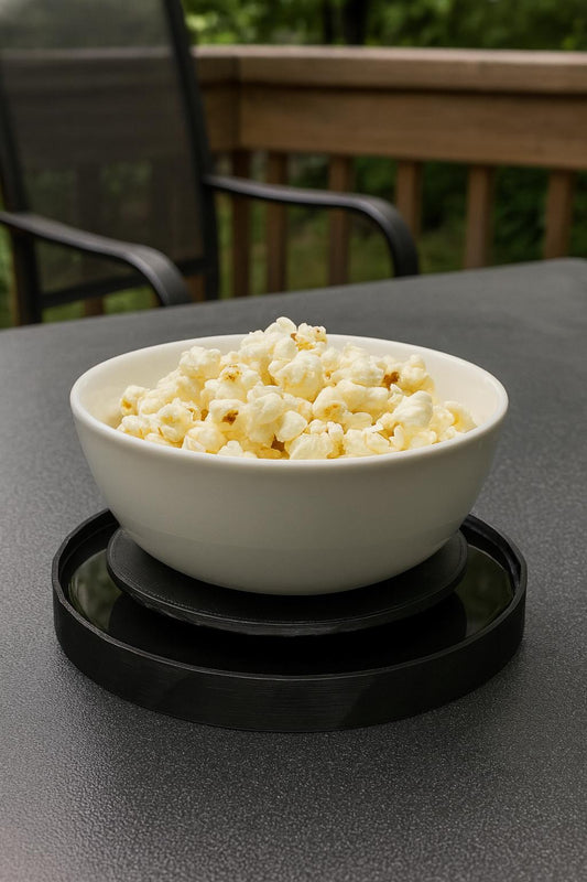 Dinnerware risers - Outdoor/indoor bug prevention